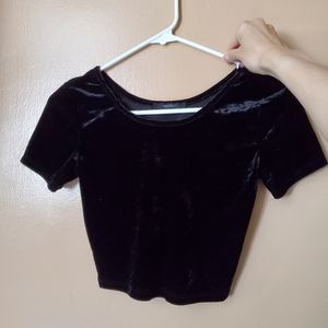 Forever 21 Velvet Crop Top